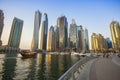 Dubai Marina sunset Royalty Free Stock Photo