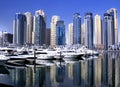 Dubai marina yaght bay Royalty Free Stock Photo