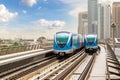 Dubai metro railway Royalty Free Stock Photo