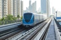 Dubai metro railway Royalty Free Stock Photo