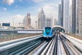 Dubai metro railway Royalty Free Stock Photo