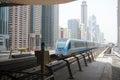 Dubai metro station and train Royalty Free Stock Photo