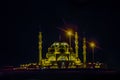 Dubai Mosque- The beauty of Night Royalty Free Stock Photo