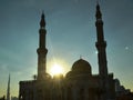 Dubai mosque evening Royalty Free Stock Photo