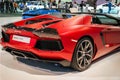 Dubai Motor show, Lamborghini corner displaying their epic Aventador cars