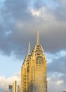 DUBAI - NOVEMBER 2016: Twin Towers buildings in Downtown. Dubai Royalty Free Stock Photo