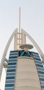 DUBAI - OCTOBER 22, 2015: Detailed view of the world\'s first seven stars luxury hotel Burj Al Arab \