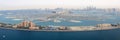 Dubai The Palm Island Atlantis Hotel panorama Marina aerial view Royalty Free Stock Photo