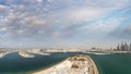 Dubai Palm Jumeirah Island, aerial panoramic view - UAE Royalty Free Stock Photo