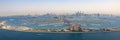 Dubai The Palm Jumeirah Island Atlantis Hotel panorama Marina aerial panoramic view photography Royalty Free Stock Photo