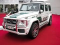 Dubai police show casing the new Mercedes Benz G class AMG Police car Royalty Free Stock Photo