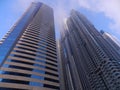 Skyscrapers on a cloudy morning, Dubai, UAE