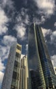 Dubai skyline in a bright sunny day