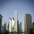 Dubai skyline construction Royalty Free Stock Photo