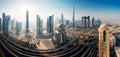 Dubai skyline, downtown city center Royalty Free Stock Photo