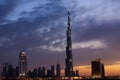 Dubai skyline at dusk