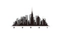 Dubai skyline and landmarks silhouette vector Royalty Free Stock Photo