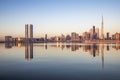 Dubai skyline at sunrise