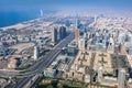 Dubai skyline at sunset. Royalty Free Stock Photo