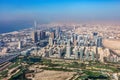 Dubai skyline at sunset. Royalty Free Stock Photo