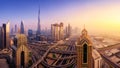 Dubai skyline, downtown city center Royalty Free Stock Photo