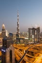 Dubai skyline at sunset, UAE Royalty Free Stock Photo