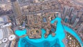 Dubai skyscrapers from above. Incredible Dubai view. Futuristic skyline. Dubai Marina aerial view. Skyscraper view 2019 Royalty Free Stock Photo