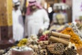 Dubai Spice Souk or the Old Souk is a traditional market in Dubai, United Arab Emirates (UAE), selling a variety of fragrances Royalty Free Stock Photo