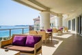 Dubai. Summer 2016. Bright and modern interior the hotel Waldorf Astoria Dubai Palm Jumeirah.