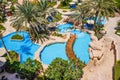 Dubai. In the summer of 2016. The green oasis on the The Ritz Carlton Dubai hotel.