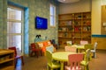 Dubai. In the summer of 2016. Modern and bright interior children`s room at Sheraton Sharjah Beach Resort & Spa.