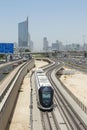 Dubai Tram public transport transit transportation traffic portrait format