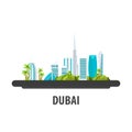 Dubai travel location. Vacation or trip and holiday.