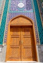 Ali Ibn Abi Talib Mosque Iranian Mosque Hosainia doors, colorful Shia Iranian mosque in Bur Dubai.