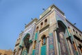 Ali Ibn Abi Talib Mosque Iranian Mosque Hosainia facade, colorful Shia Iranian mosque in Bur Dubai.