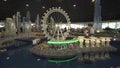 Exhibition of mock-ups Dubai Marina made of Lego pieces in Miniland Legoland at Dubai Parks and Resorts