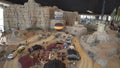 Exhibition of mock-ups Petra made of Lego pieces in Miniland Legoland at Dubai Parks and Resorts