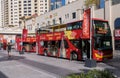 City Sightseeing tour on red double decker bus in JBR Beach