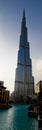 Dubai, UAE - April 16, 2012: A vertical shot of the popular Burj Khalifa building during the day
