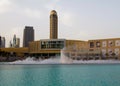 Dubai, UAE - April 16, 2012: A view of the Dubai Fountain next to The Dubai Mall