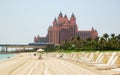 The beach of Atlantis the Palm hotel Royalty Free Stock Photo