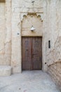 Dubai, UAE. Buildings and houses of traditional historical architecture of the old city of the Emirates in the Persian