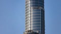 DUBAI, UAE - CIRCA 2022: Burj Khalifa close up in the morning with a clear sky in the background.