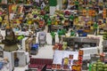 Dubai, UAE - 07.07.2021 - Customers and vendors at Waterfront market, fruits and vegetables section. Market