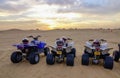 Riding quadbike on the Dubai desert