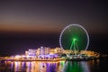 DUBAI,UAE,DECEMBER 25 OF 2020: Blue water Island on JBRJumeirah beach residence.Sunset time