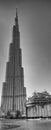 DUBAI, UAE - DECEMBER 6, 2016: Burj Khalifa is the tallest world skyscraper. It\'s been classified at megatall