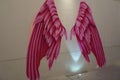 Dubai UAE December 2019 Pink Wings on wall. Large Human sized pink angel wings painted. Painted walls, graffiti art, and