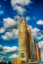 DUBAI, UAE - DECEMBER 9, 2016: Street view of Downtown Dubai on Royalty Free Stock Photo