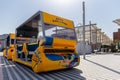 Expo 2020 Dubai - Expo Explorer yellow compressed air train.